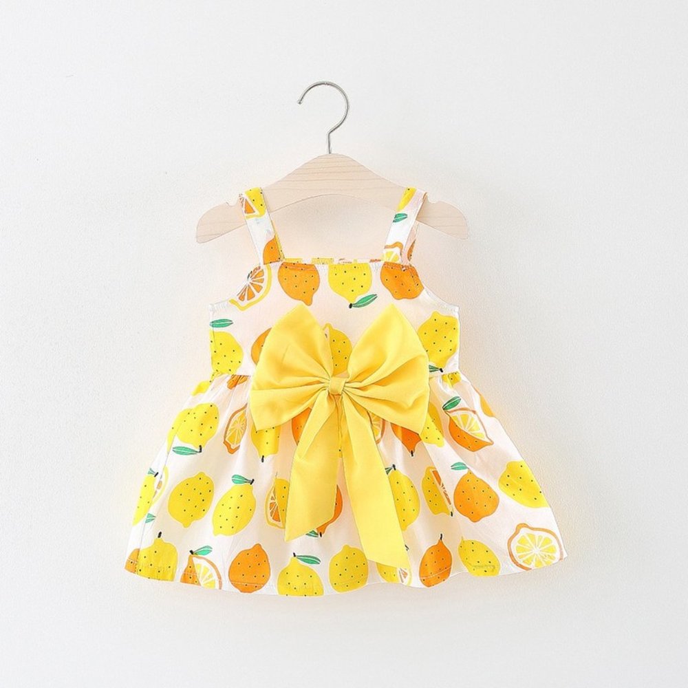 SUMMER LEMON COTTON COOL DRESS